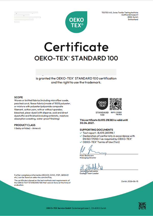 OEKO-TEX STANDARD 100